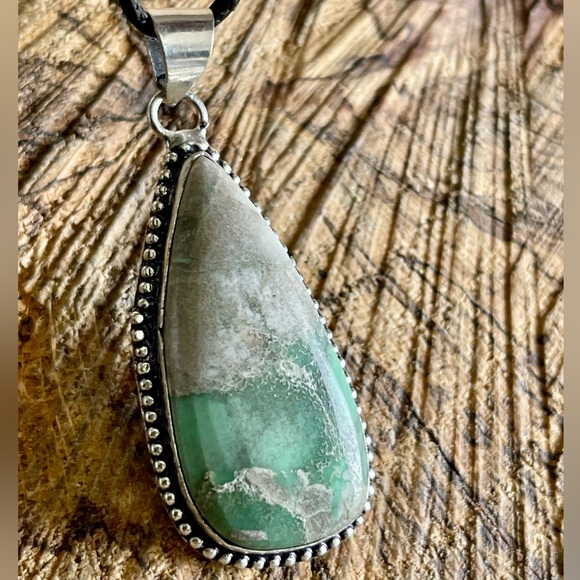 Green Variscite- Utahlite Pendant 2" - Picture 9 of 12